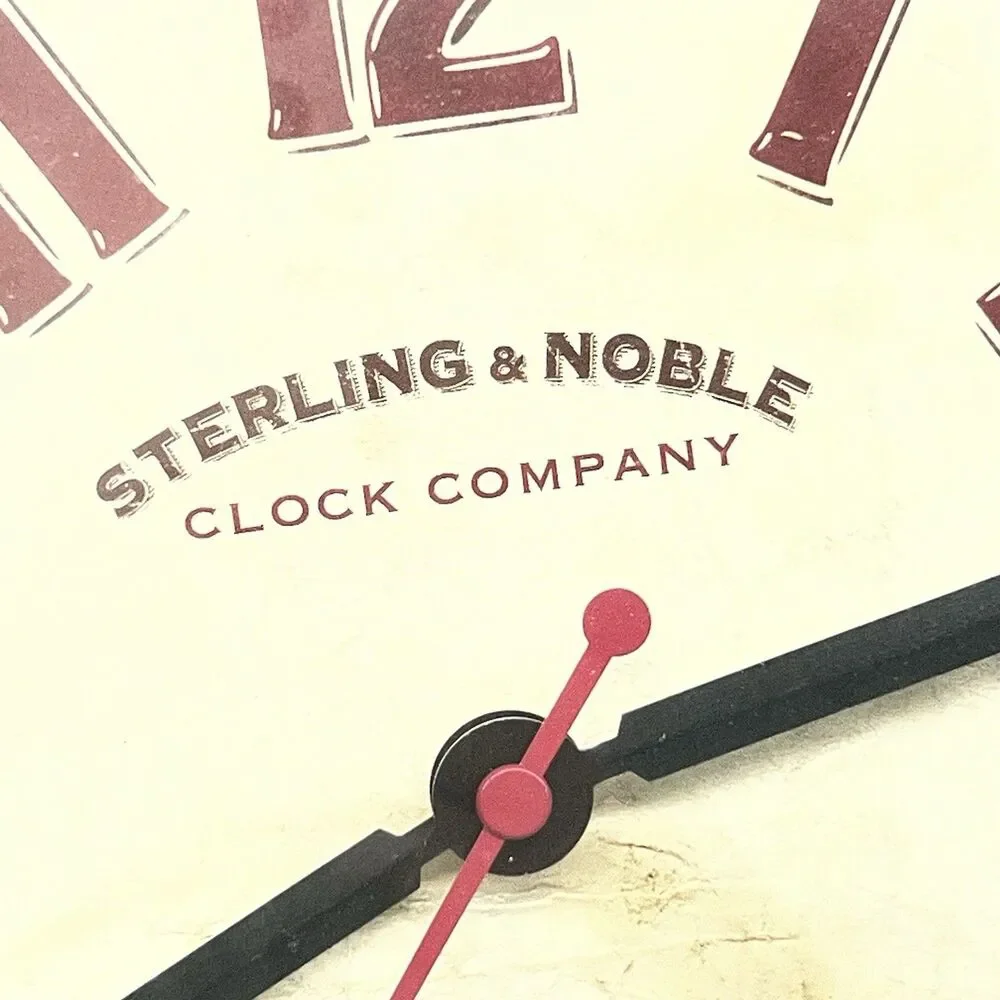 Vintage Sterling &Noble Clock Company Maroon Standard Rustic #2,055,757 MFG. #9